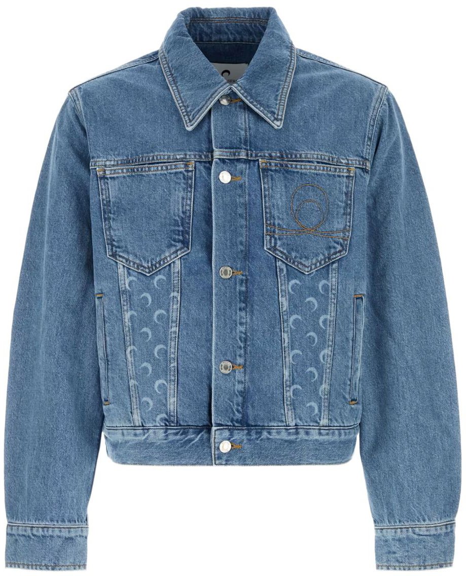 Marine Serre Jackets Blue Blauw