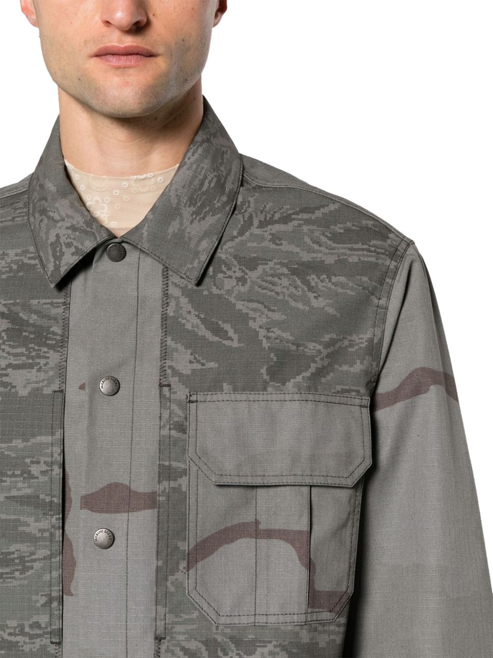 Marine Serre Coats Grey Grijs