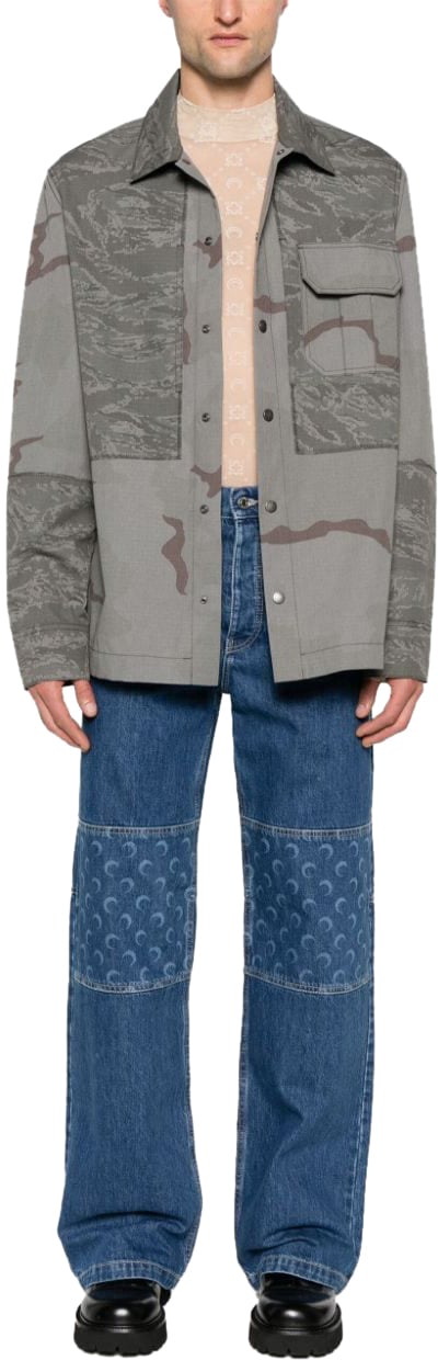 Marine Serre Coats Grey Grijs