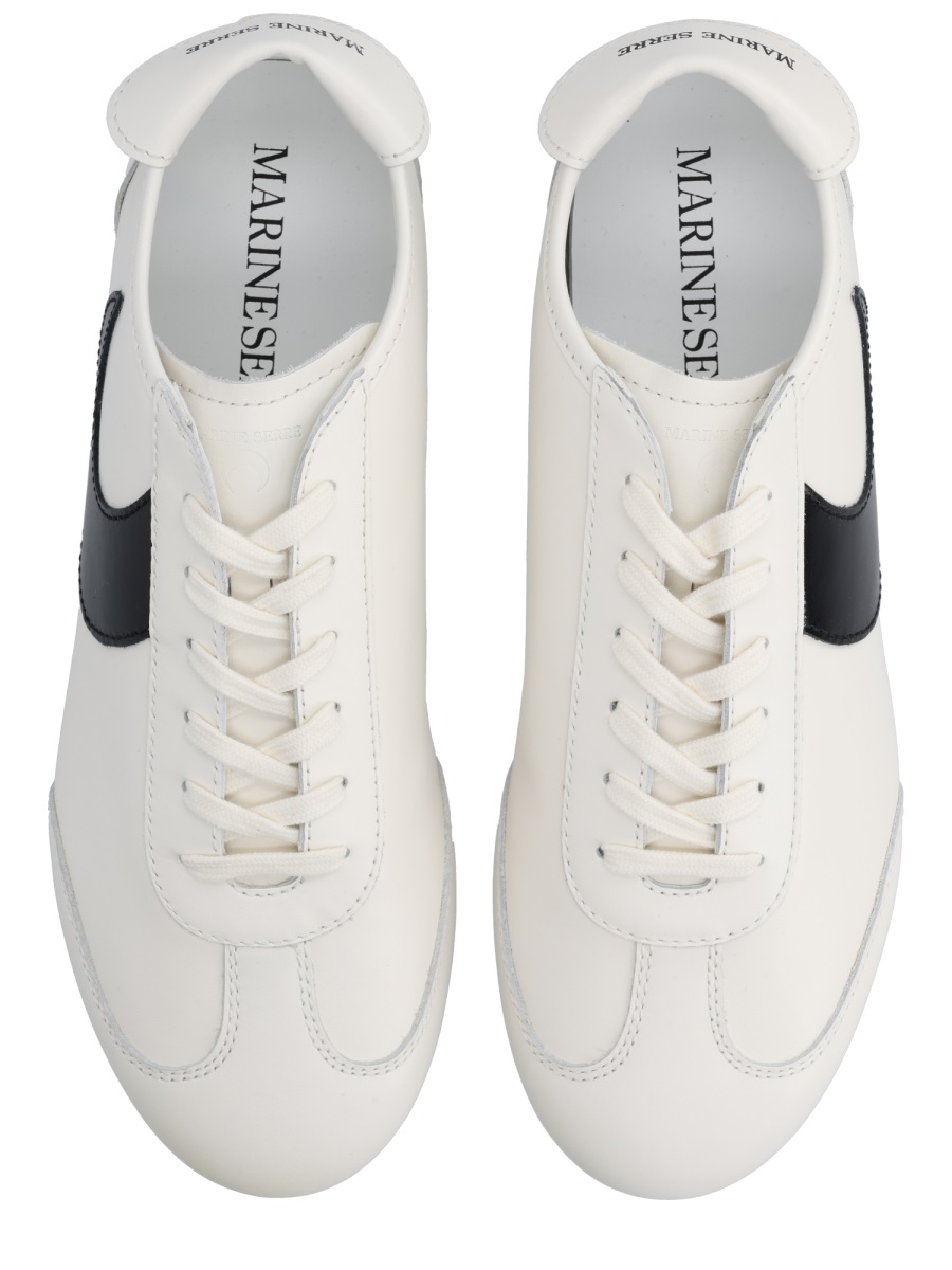 Marine Serre Off-White Astra Crescent Accent Sneakers Neutraal