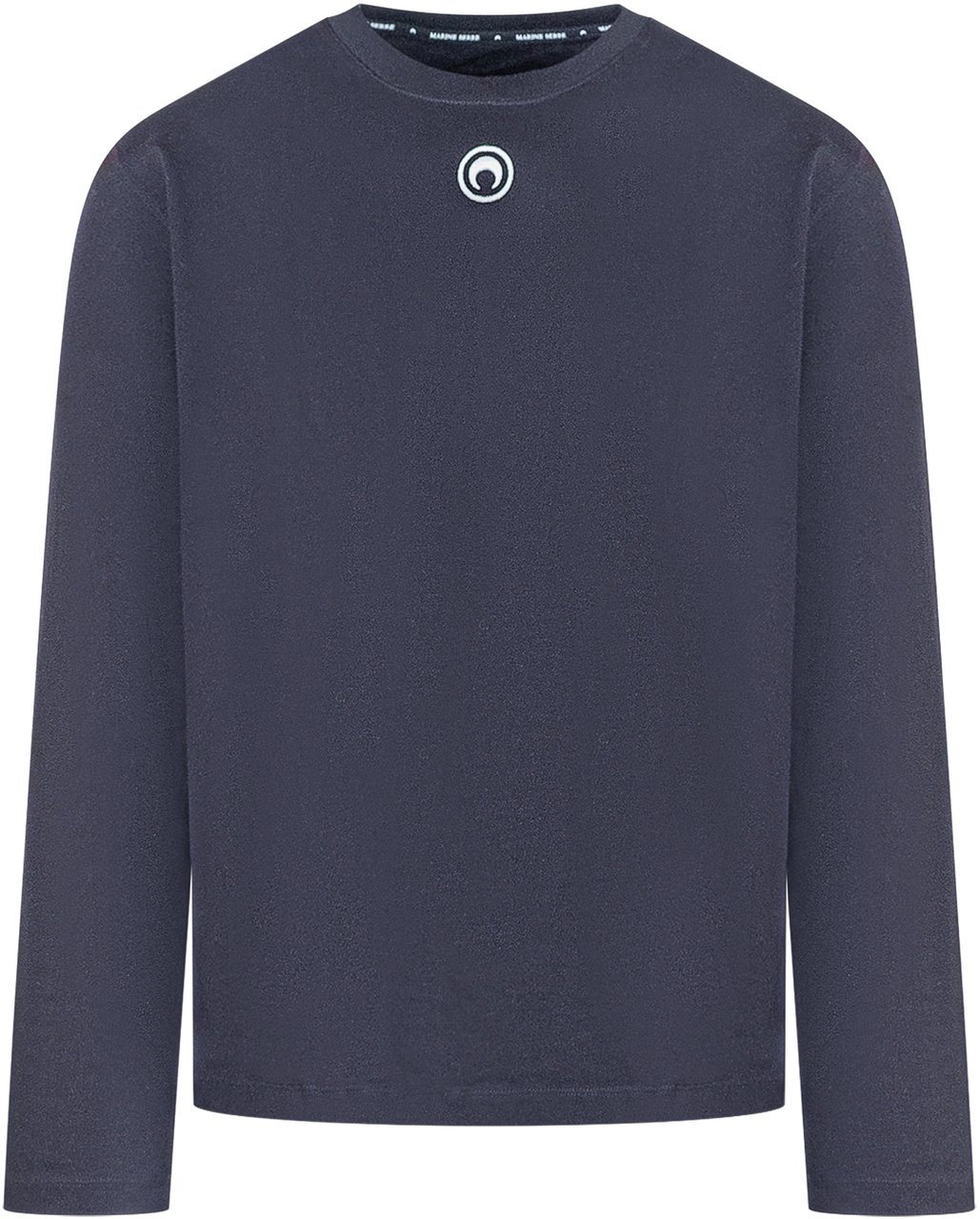 Marine Serre Marine Serre Maglia Blu a Maniche Lunghe con Logo Zwart