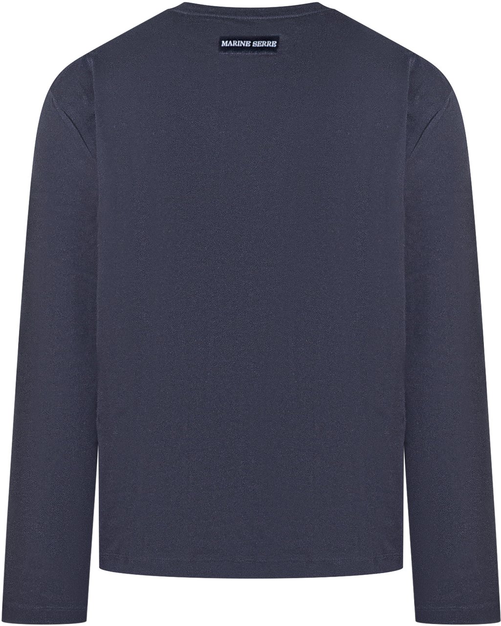 Marine Serre Marine Serre Maglia Blu a Maniche Lunghe con Logo Zwart