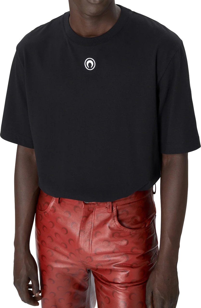 Marine Serre T-Shirts And Polos Black Zwart