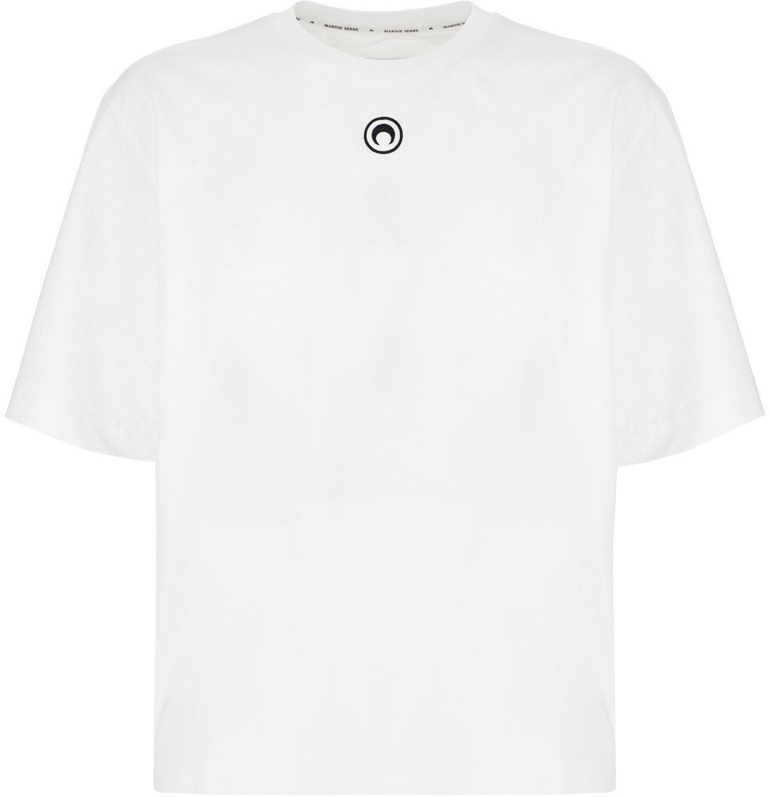 Marine Serre Marine Serre White cotton t-shirt Wit