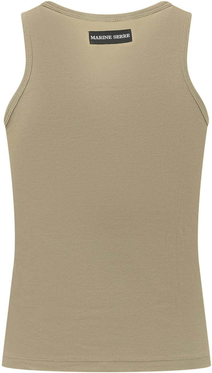 Marine Serre MOON LOGO TANK TOP Taupe