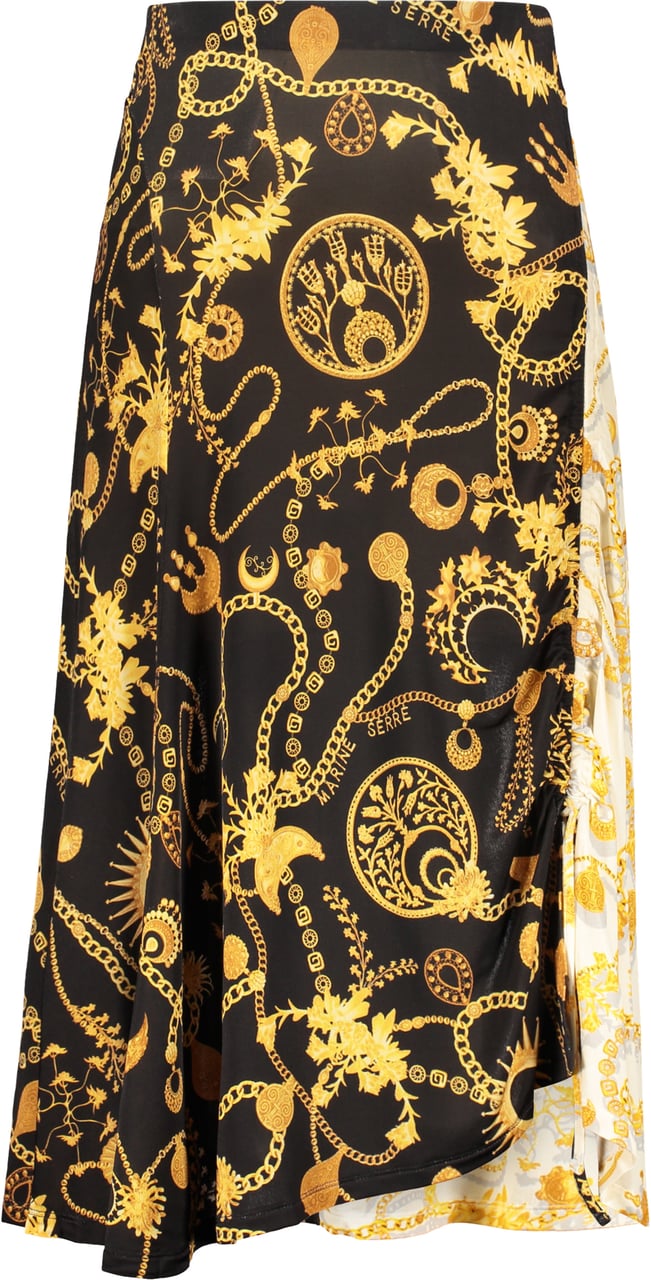 Marine Serre Asymmetric skirt Zwart