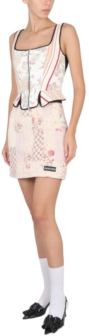 Marine Serre Mini Boutis Skirt Neutraal