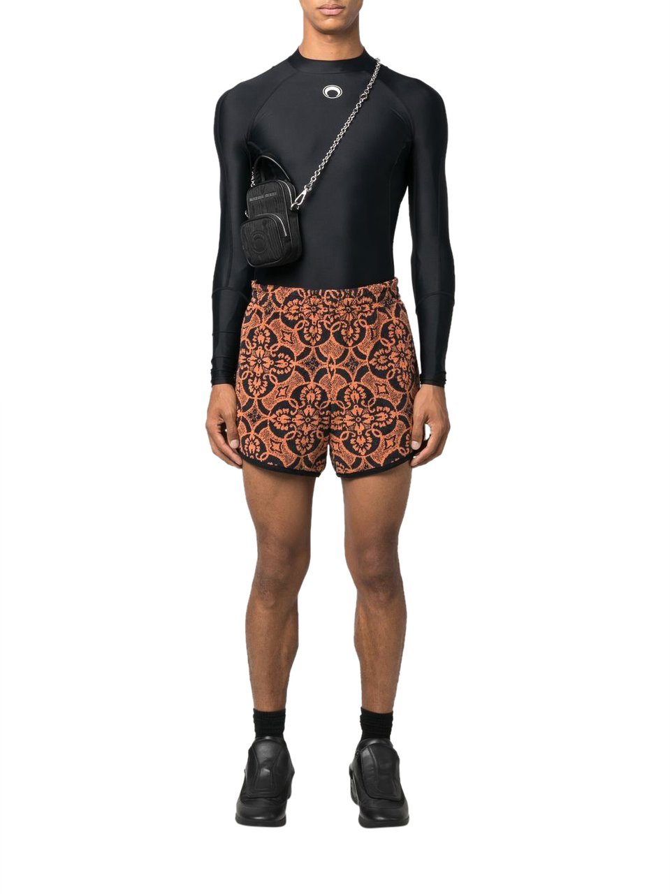 Marine Serre Shorts Orange Oranje