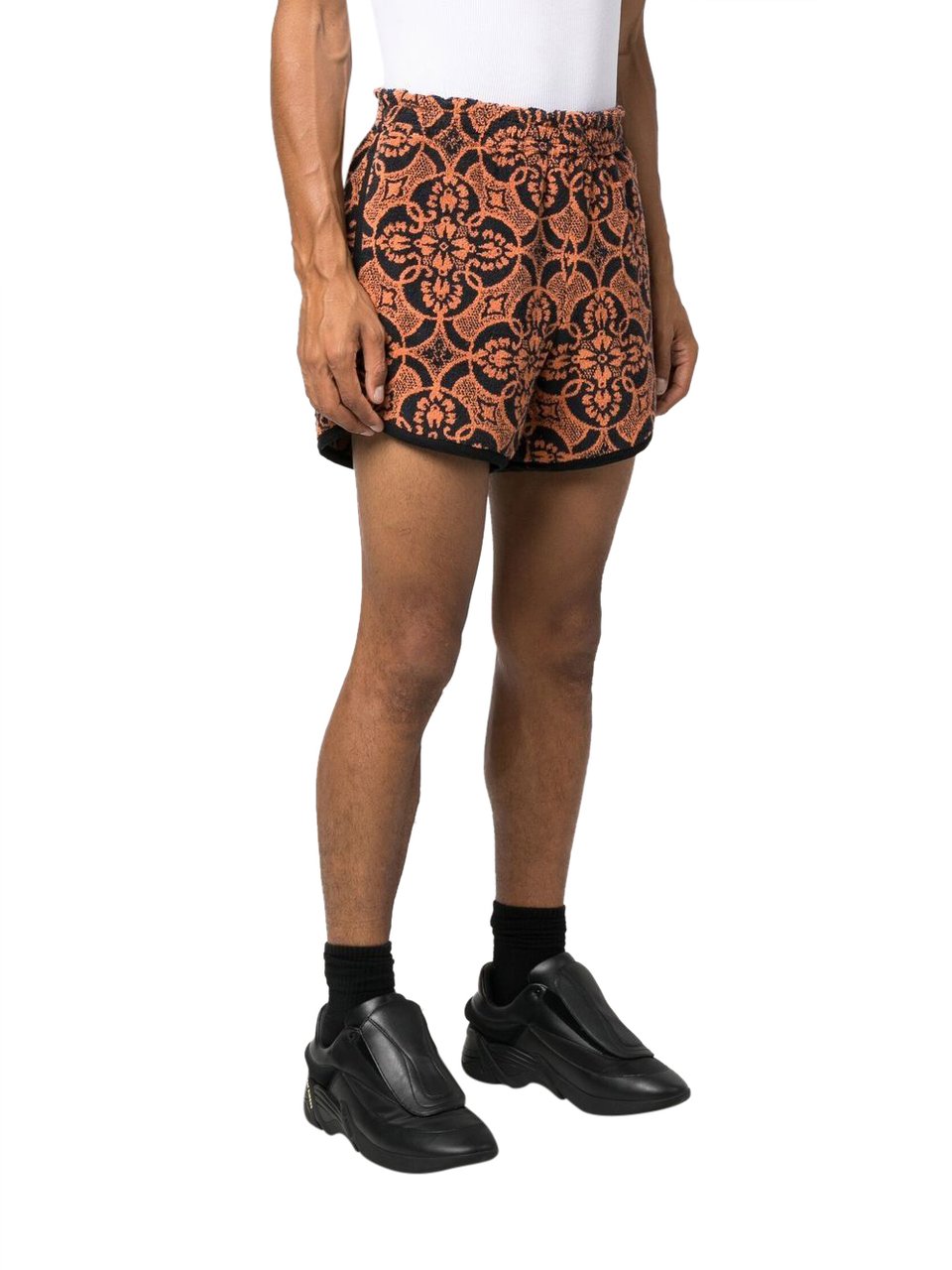 Marine Serre Shorts Orange Oranje