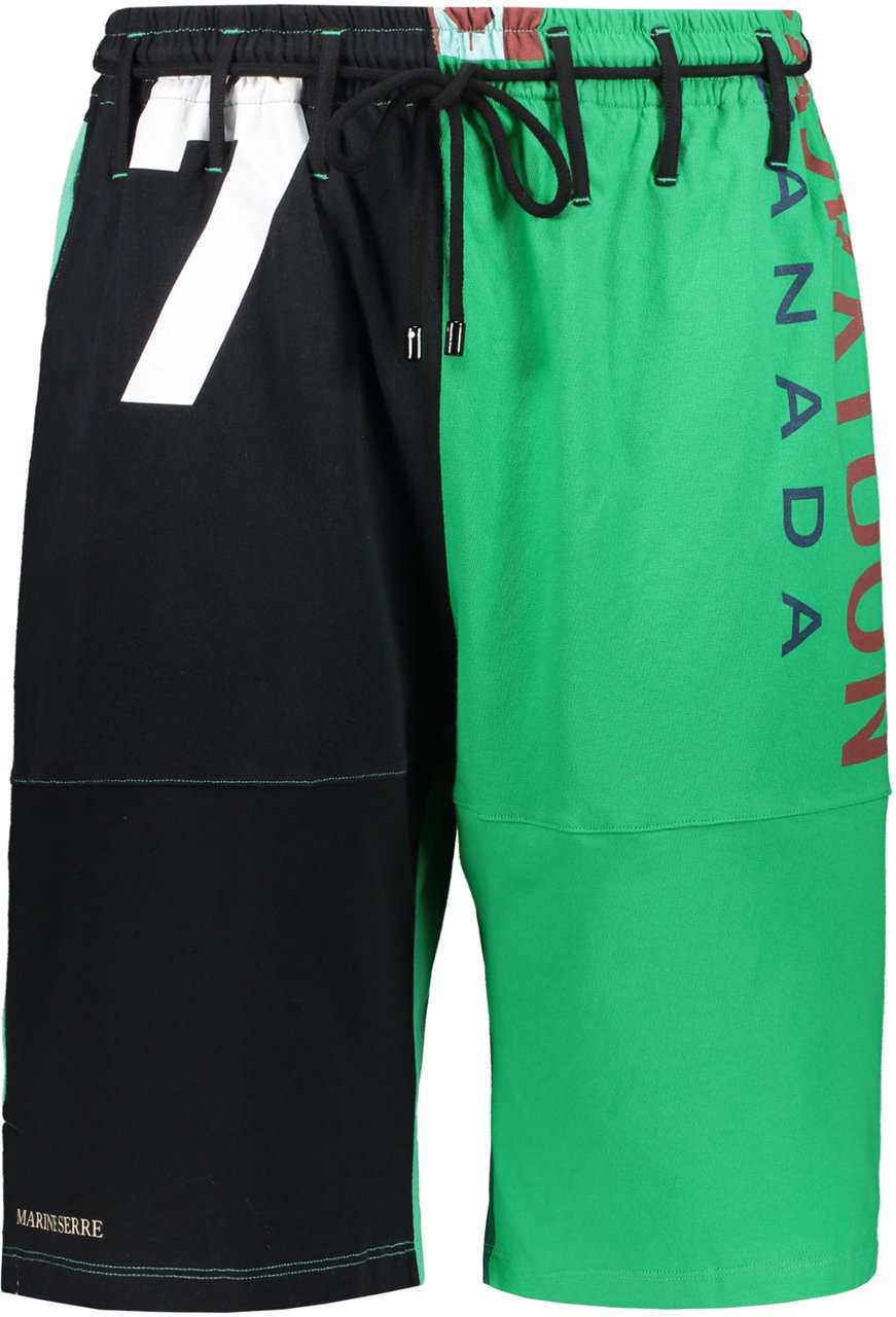 Marine Serre Cotton bermuda shorts Groen