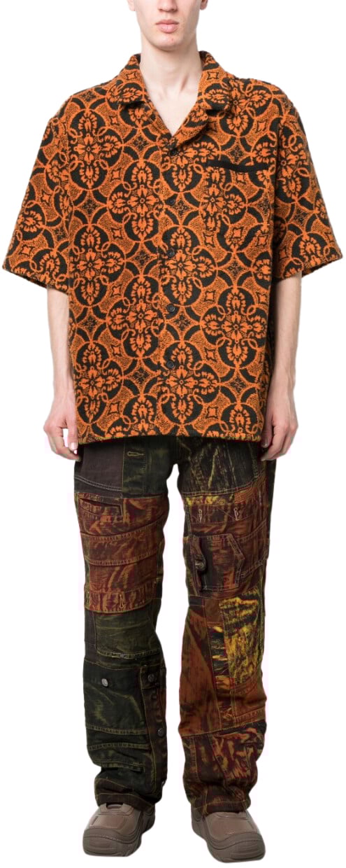 Marine Serre Shirts Orange Oranje
