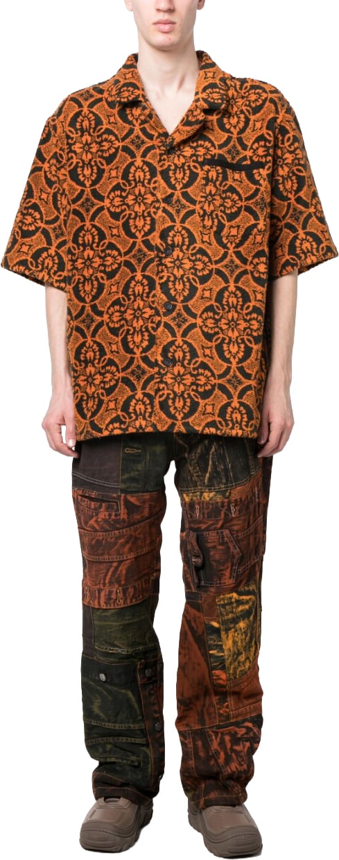 Marine Serre Shirts Orange Oranje