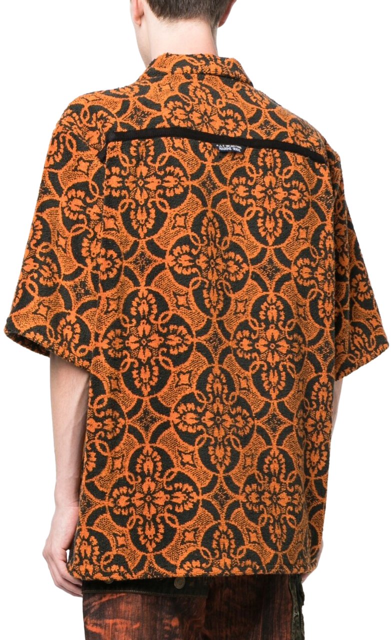 Marine Serre Shirts Orange Oranje