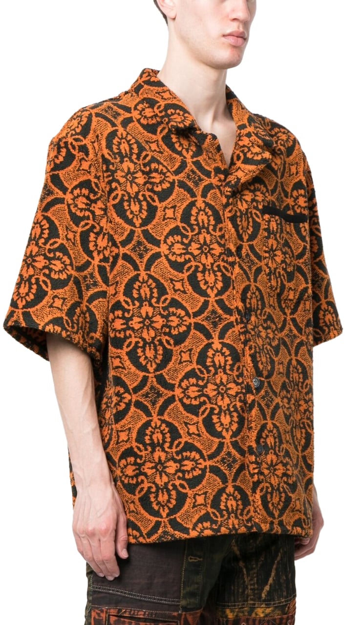Marine Serre Shirts Orange Oranje