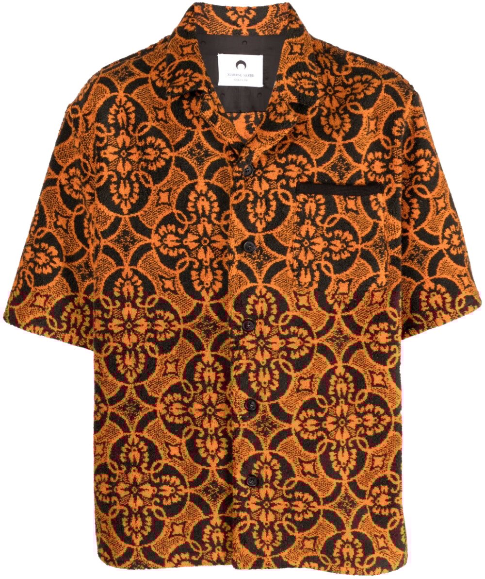 Marine Serre Shirts Orange Oranje