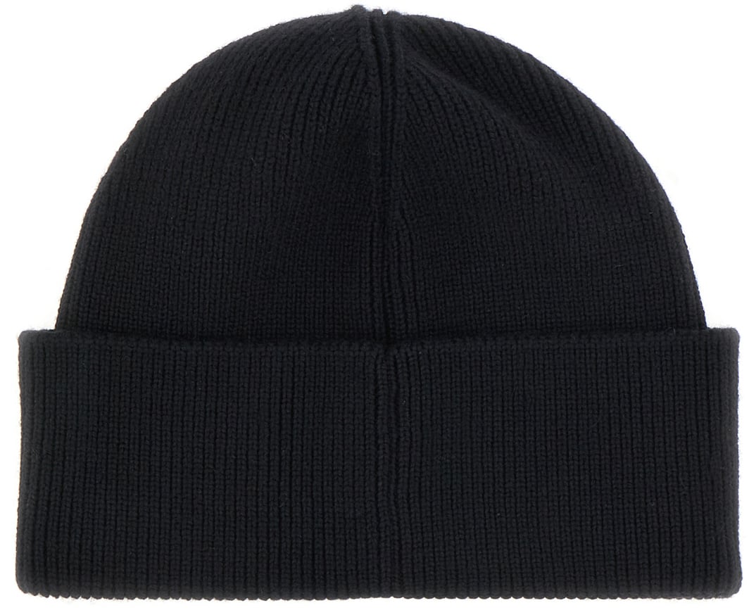 Marine Serre Black wool beanie hat Zwart