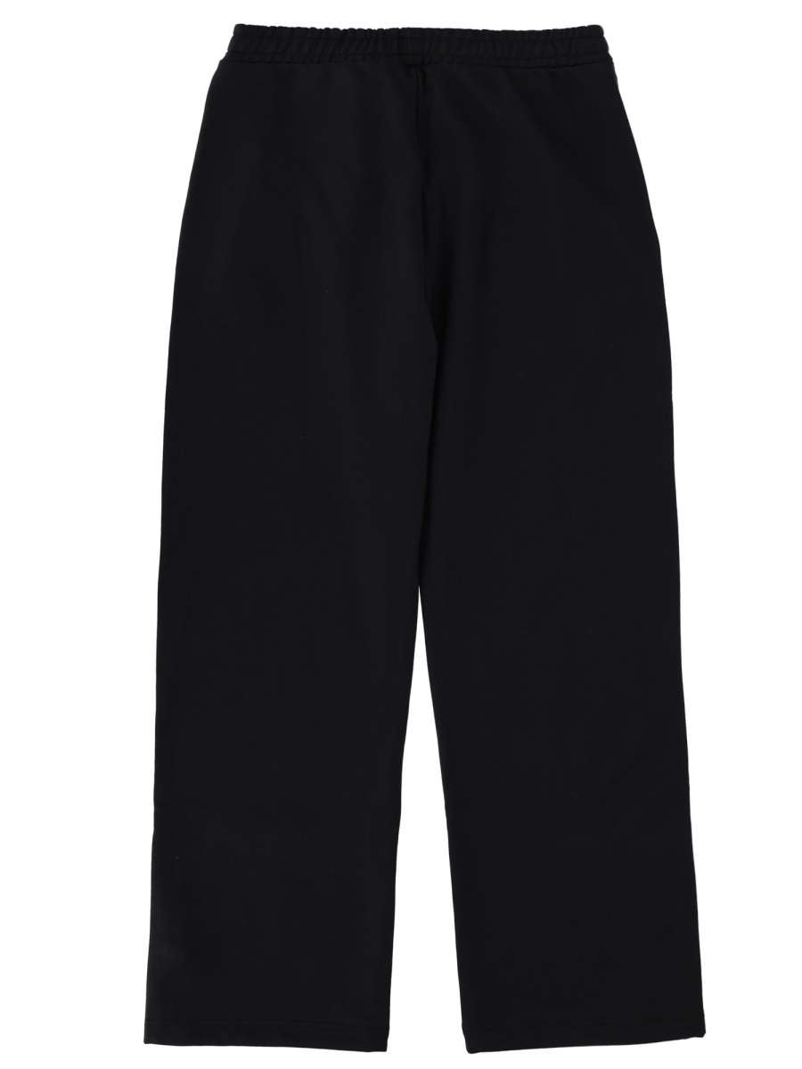 Marine Serre Cotton Straight Leg Jogger Pants Zwart