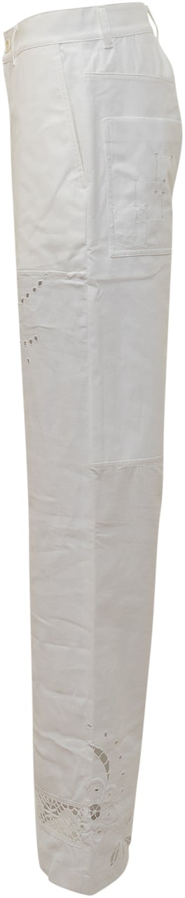 Marine Serre Pantaloni Wit