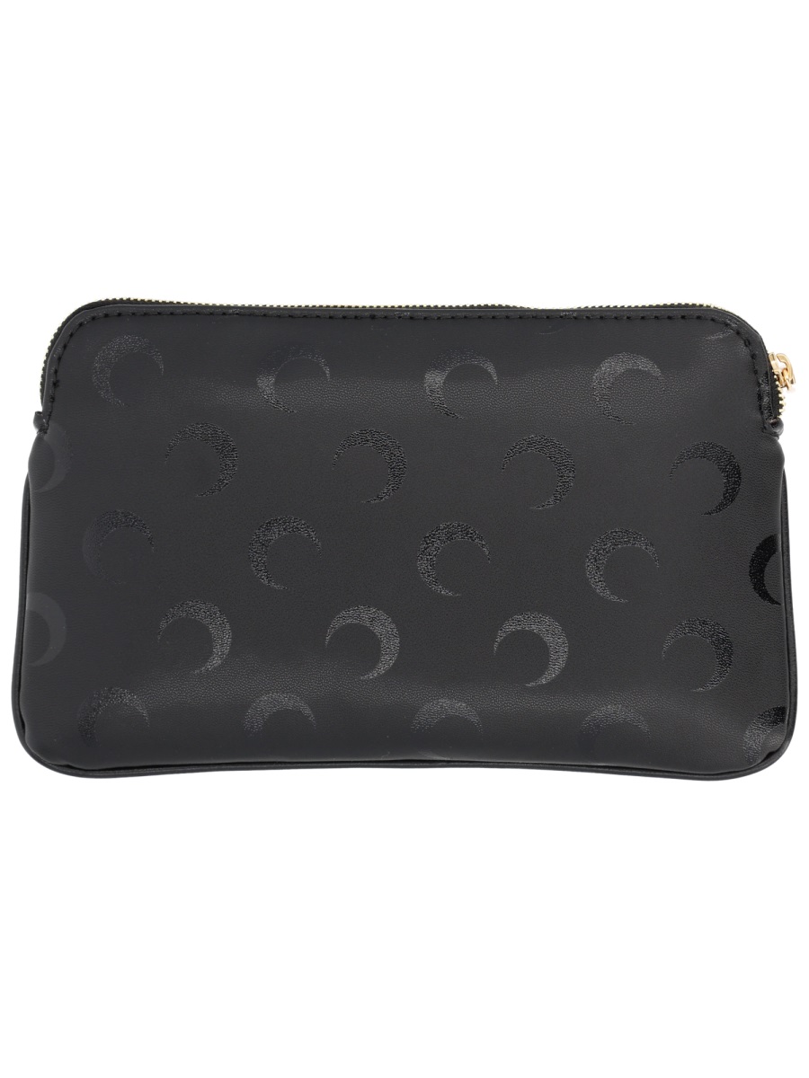 Marine Serre Moon Crescent Pattern Leather Wallet Zwart
