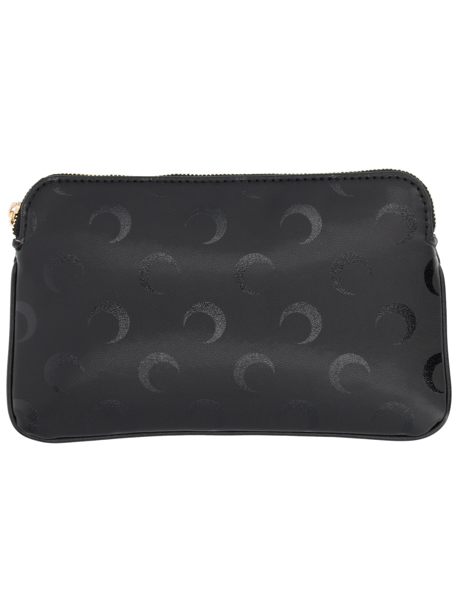 Marine Serre Moon Crescent Pattern Leather Wallet Zwart