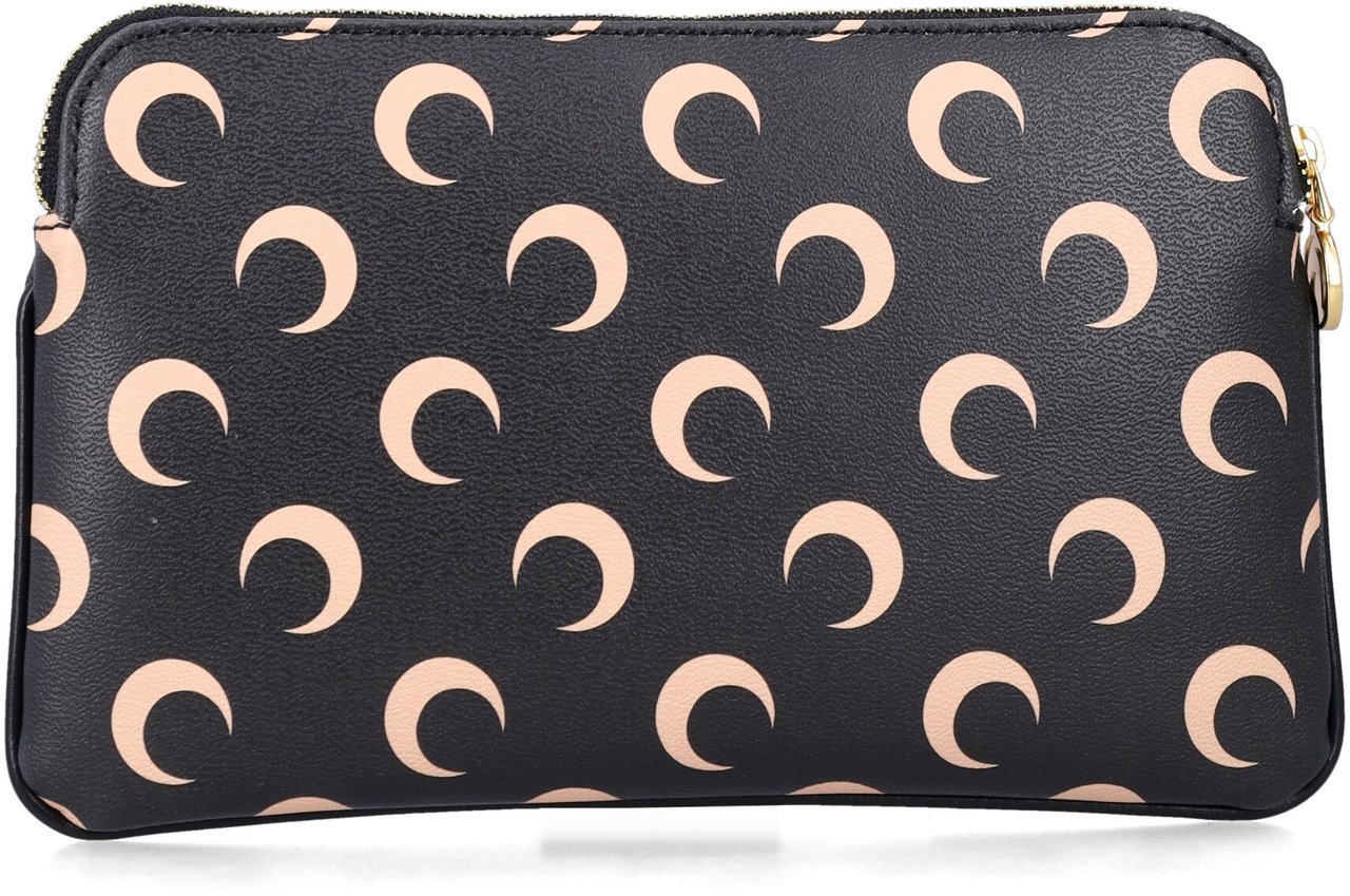 Marine Serre Moon Small Pouch Black Tan Moon Zwart