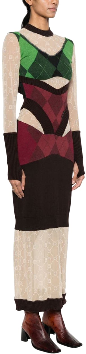 Marine Serre Dresses Green Groen
