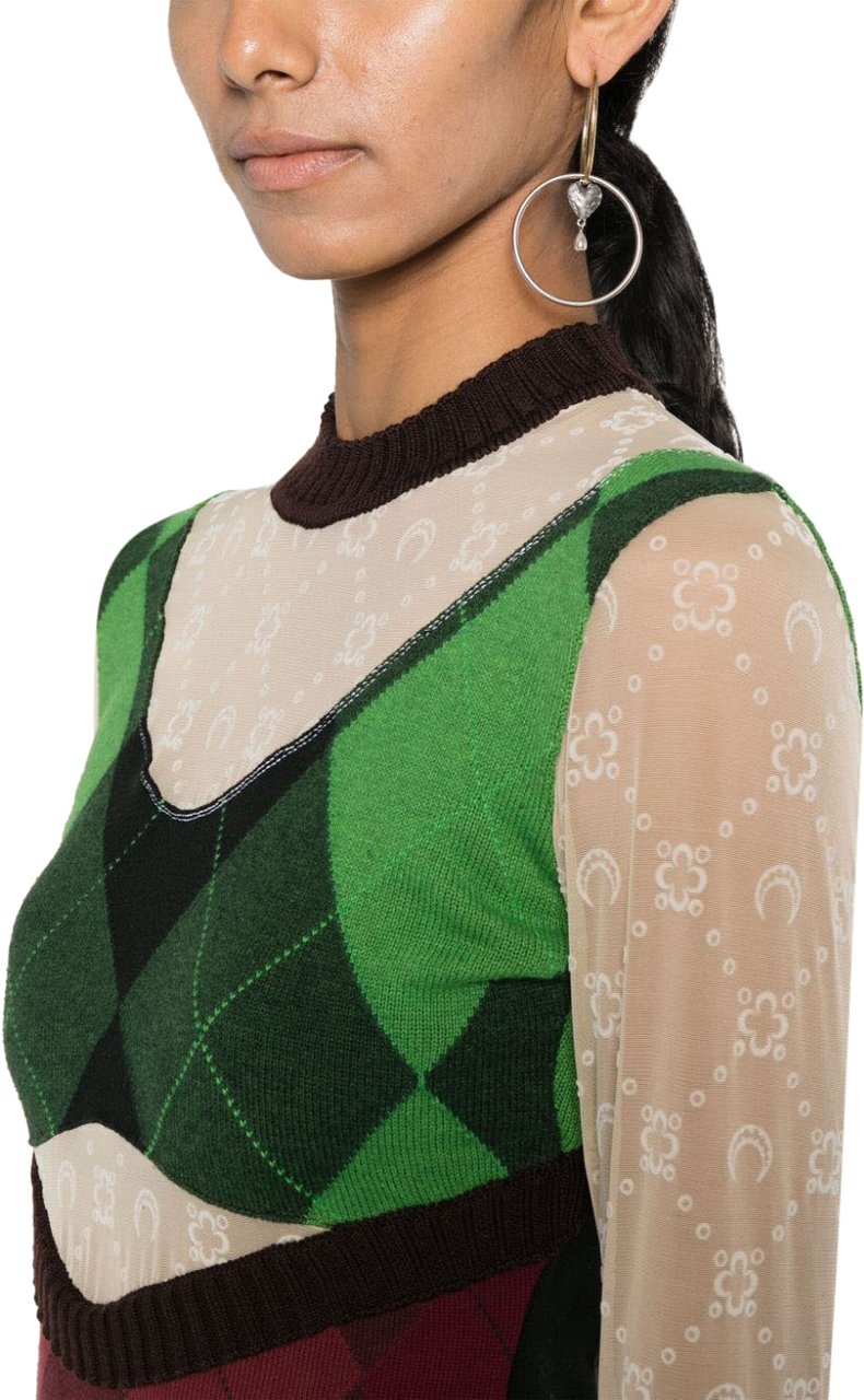 Marine Serre Dresses Green Groen