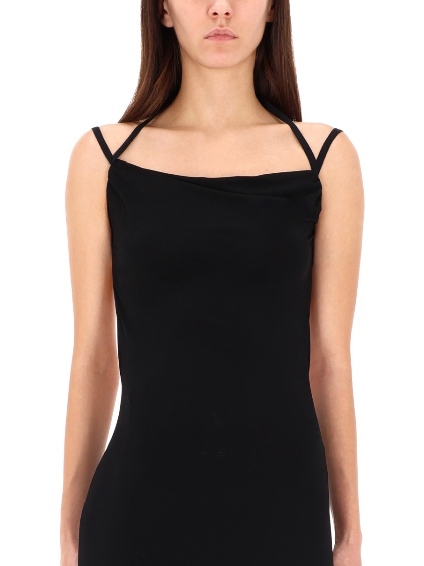 Marine Serre Long Jersey Dress Zwart