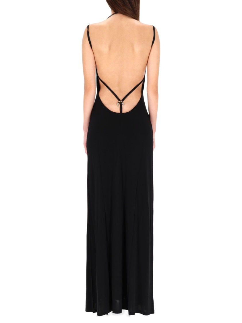 Marine Serre Long Jersey Dress Zwart