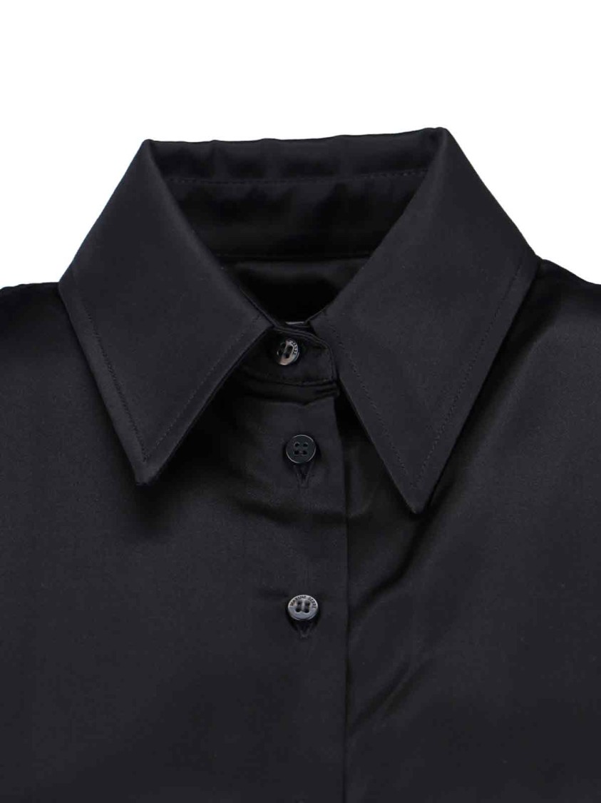 Marine Serre Satin Midi Dress – Black Zwart