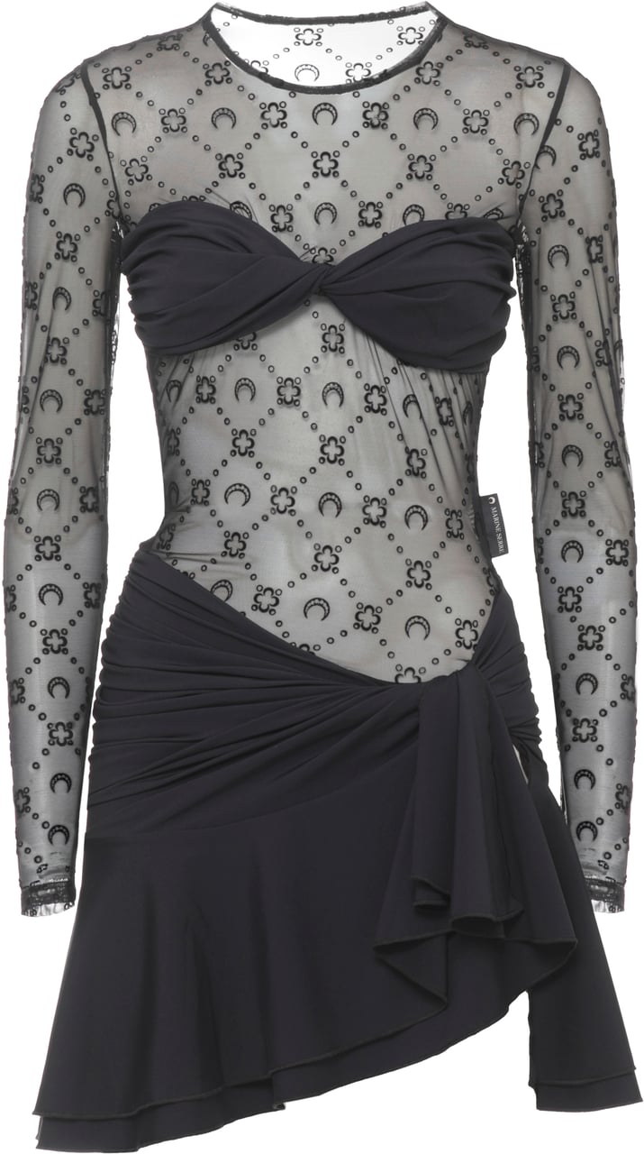 Marine Serre Dresses Black Zwart