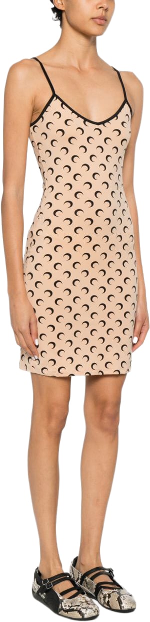 Marine Serre Dresses Beige Beige