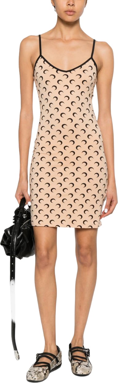 Marine Serre Dresses Beige Beige