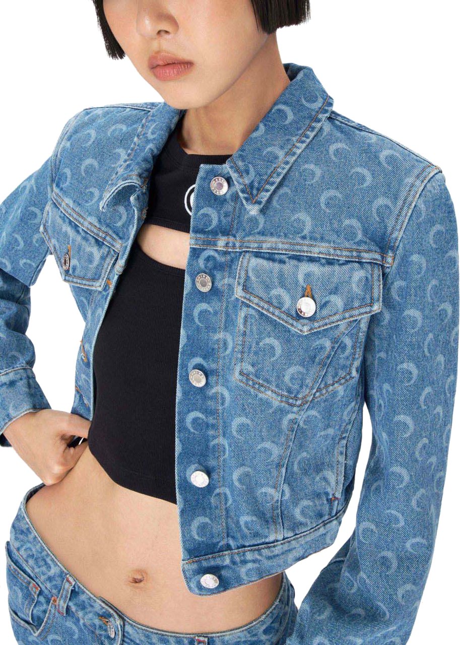 Marine Serre Jackets Blue Blauw