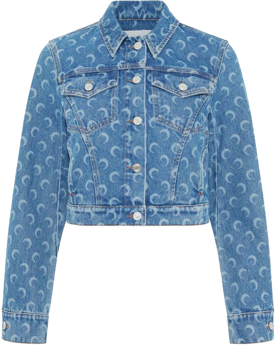 Marine Serre Jackets Blue Blauw