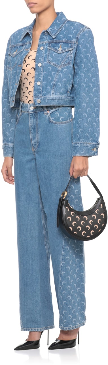 Marine Serre Coats Light Blue Blauw