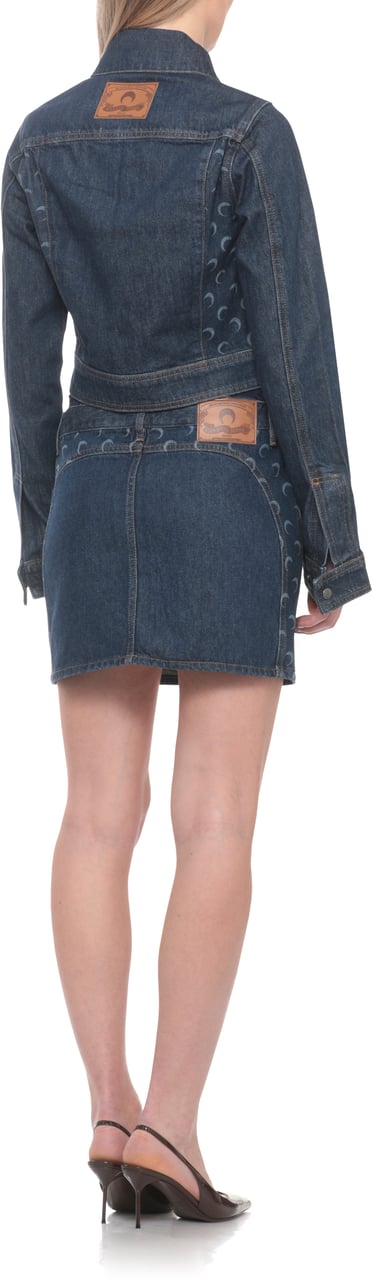 Marine Serre Coats Blue Navy