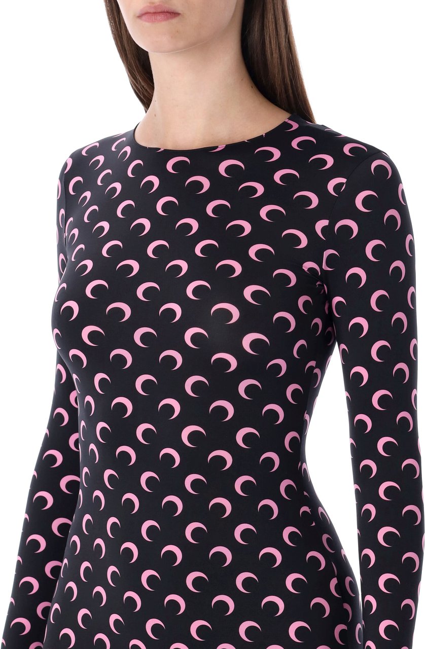 Marine Serre Jumpsuit Moon Black Pink Moon Zwart