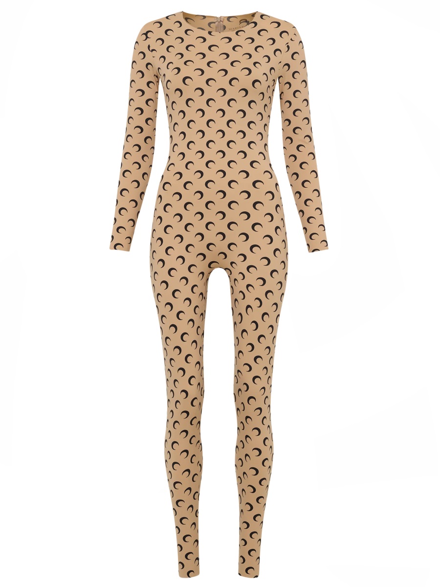 Marine Serre Neutrals Moon Repeating Crescent Bodysuit Neutraal
