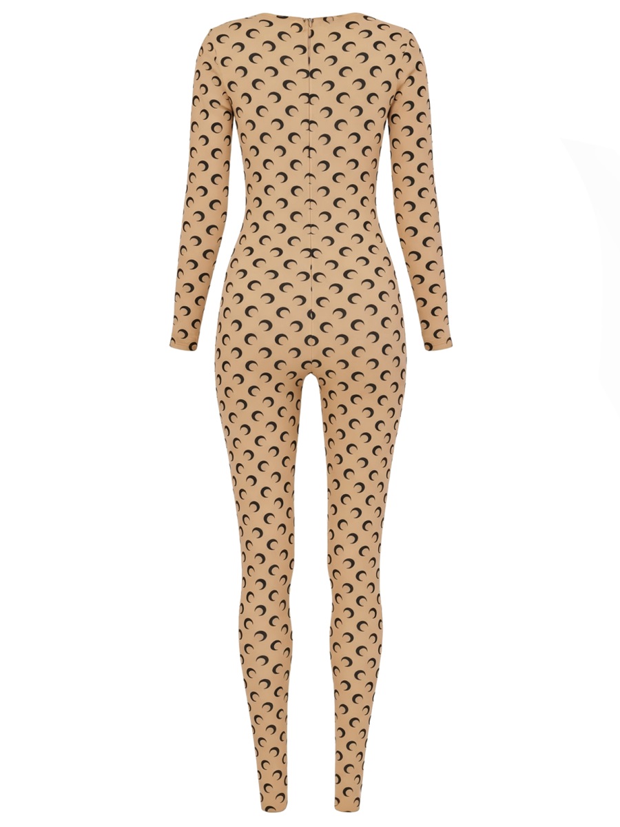 Marine Serre Neutrals Moon Repeating Crescent Bodysuit Neutraal