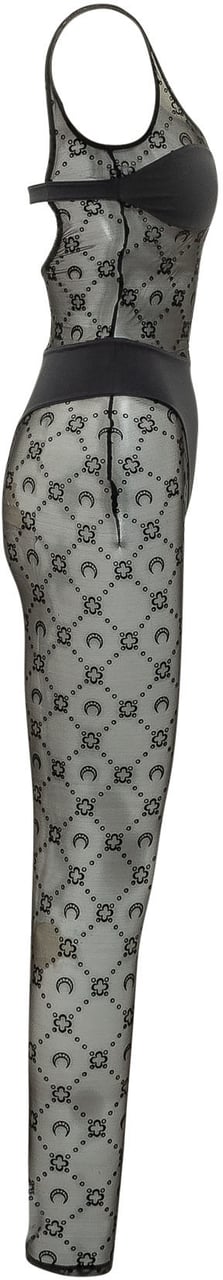 Marine Serre Catsuit Moonogram Senza Maniche Donkergrijs