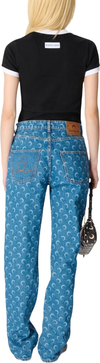 Marine Serre Jeans Light Blue Blauw
