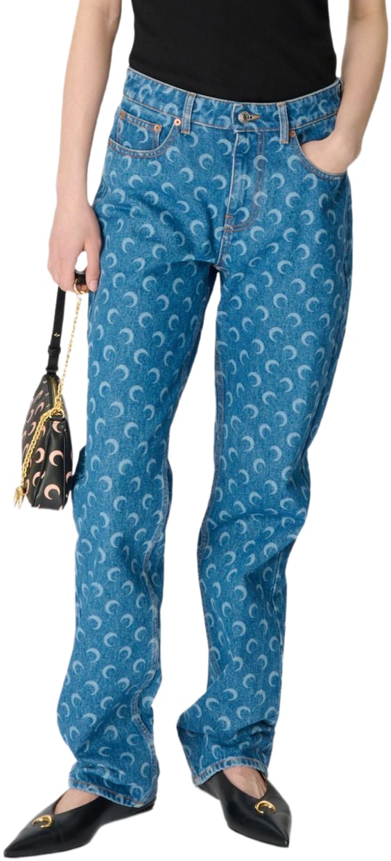 Marine Serre Jeans Clear Blue Blauw