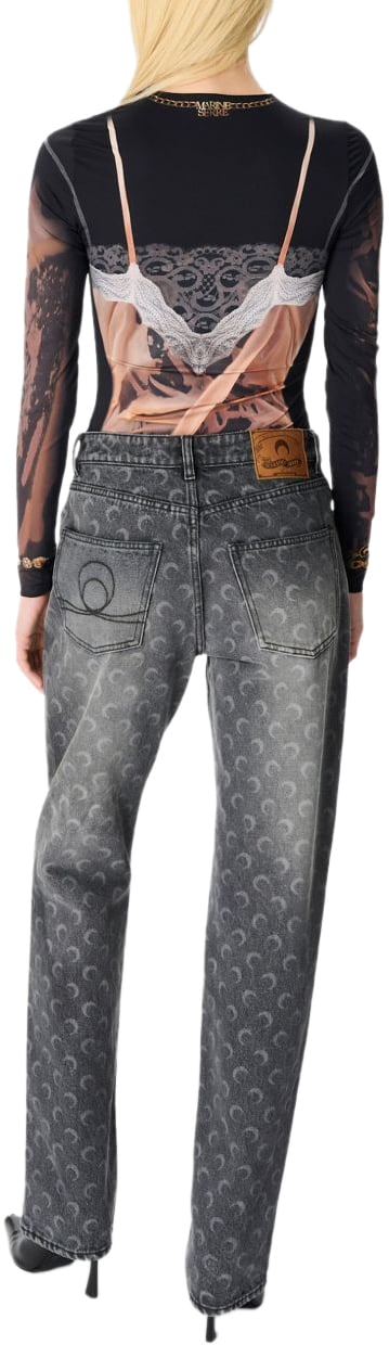 Marine Serre Jeans Grey Grijs