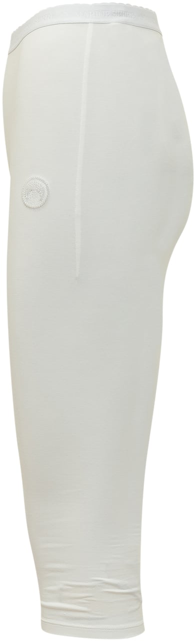 Marine Serre Capri Pearl Logo con Dettaglio Laterale Wit