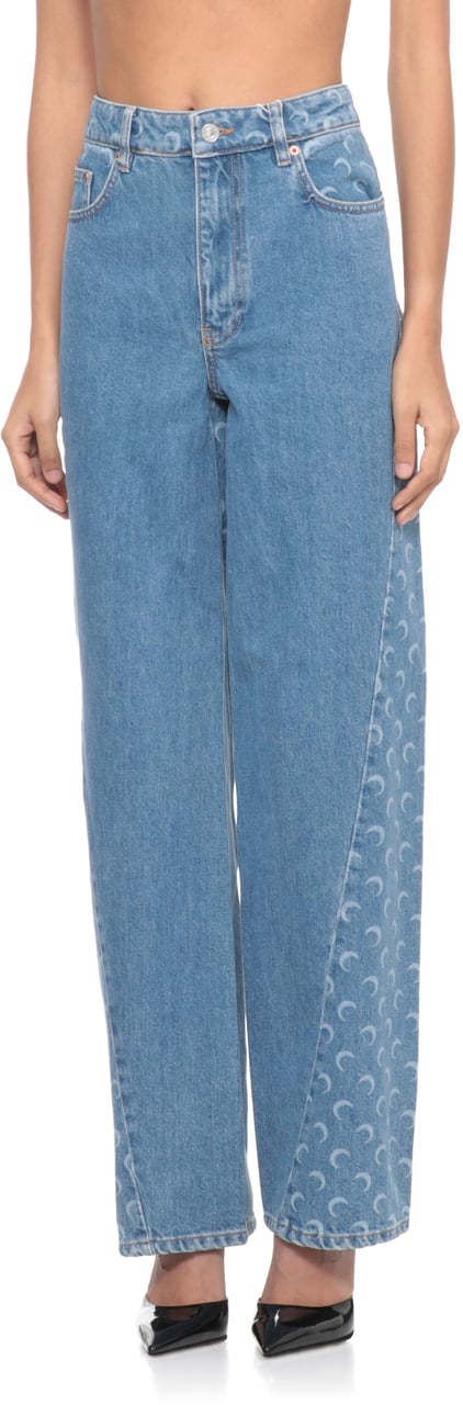 Marine Serre Jeans Blue Blauw