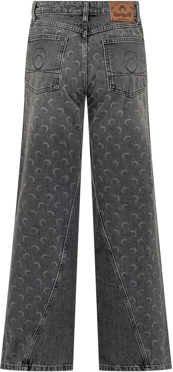 Marine Serre Jeans Marine Serre Moon Panel Grijs