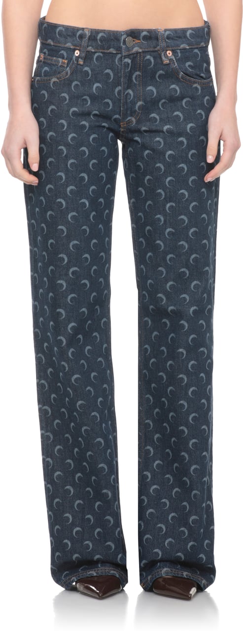 Marine Serre Jeans Blue Navy