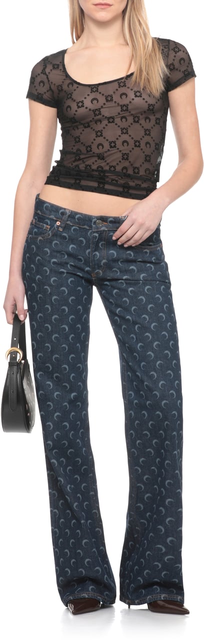 Marine Serre Jeans Blue Navy