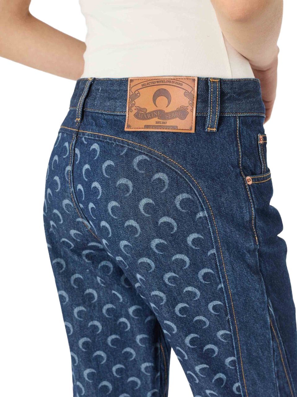 Marine Serre Jeans Blue Blauw